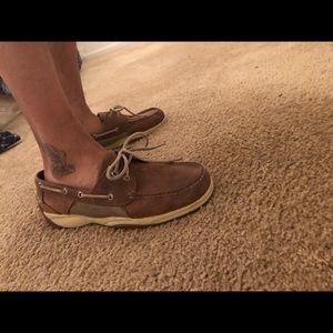 Men’s sperry topsider leather boat shoes 10.5W